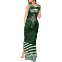 Personalized Celtic Cross Shamrock Ireland Tank Maxi Dress Celtic Knot with Shamrock