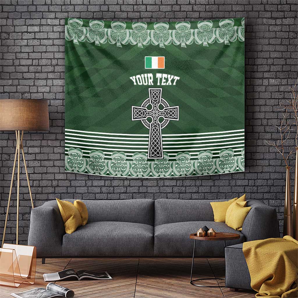 Personalized Celtic Cross Shamrock Ireland Tapestry Celtic Knot with Shamrock