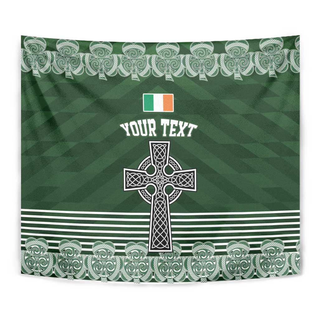 Personalized Celtic Cross Shamrock Ireland Tapestry Celtic Knot with Shamrock