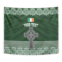 Personalized Celtic Cross Shamrock Ireland Tapestry Celtic Knot with Shamrock