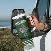 Personalized Celtic Cross Shamrock Republic of Ireland Tumbler With Handle Celtic Knot with Shamrock