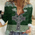 Personalized Celtic Cross Shamrock Ireland Women Casual Shirt Celtic Knot with Shamrock