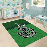 Custom Ireland Football Area Rug Celtic Knot with Shamrock