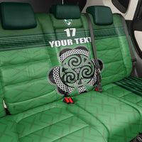 Custom Ireland Football Back Car Seat Cover Celtic Knot with Shamrock