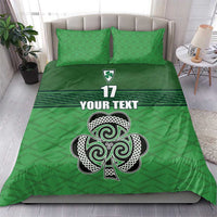 Custom Ireland Football Bedding Set Celtic Knot with Shamrock