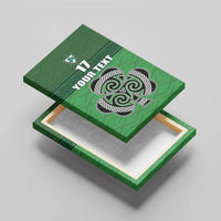 Custom Ireland Football Canvas Wall Art Celtic Knot with Shamrock
