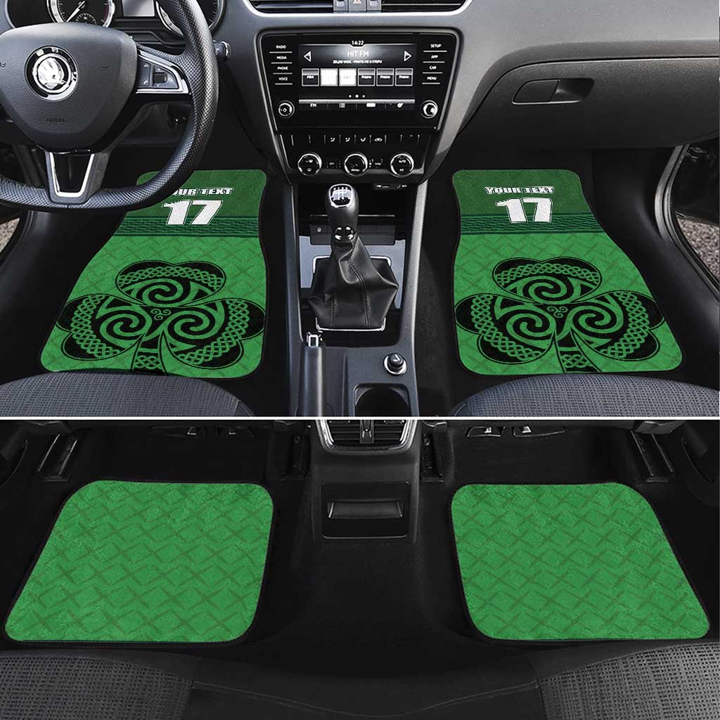 Custom Ireland Football Car Mats Celtic Knot with Shamrock