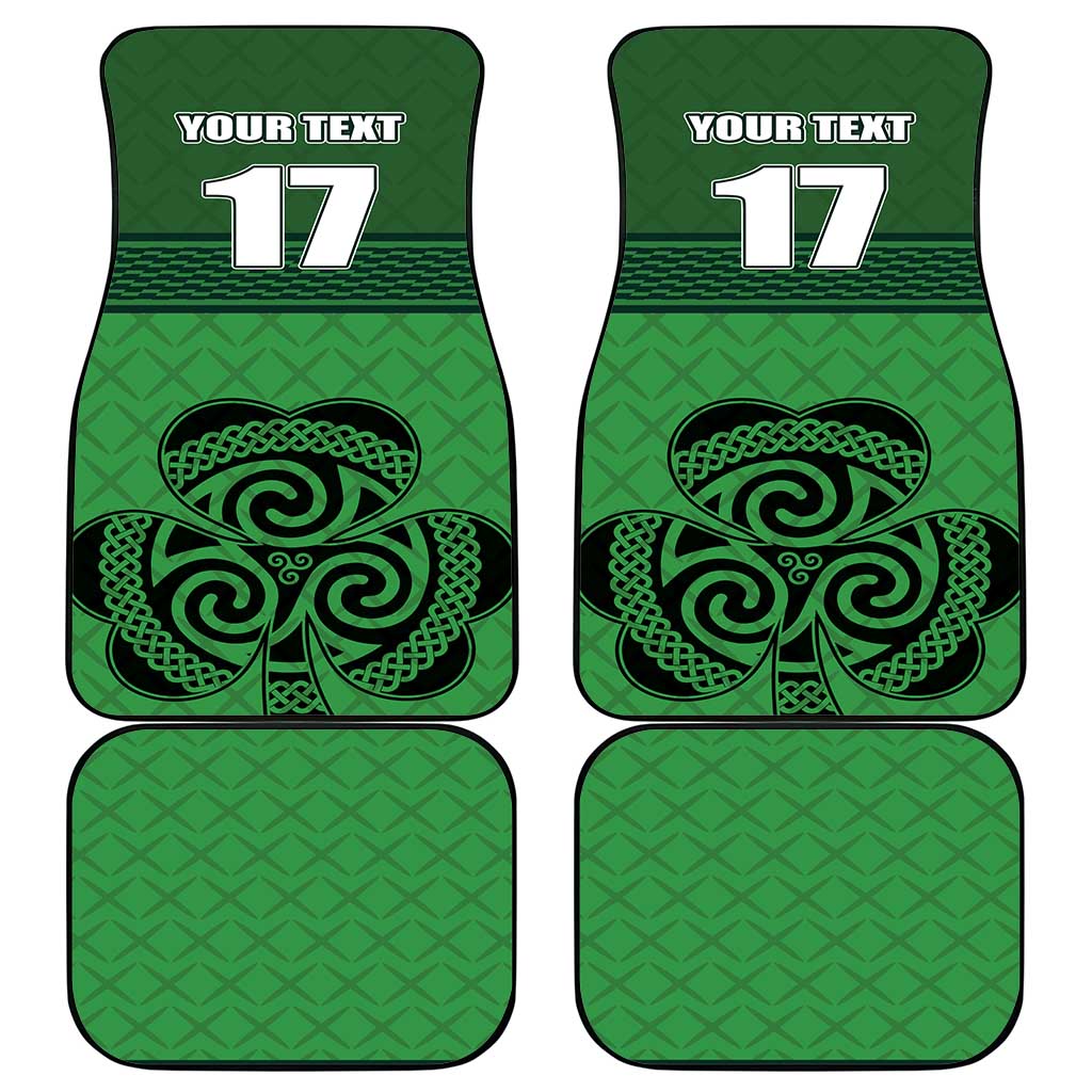 Custom Ireland Football Car Mats Celtic Knot with Shamrock