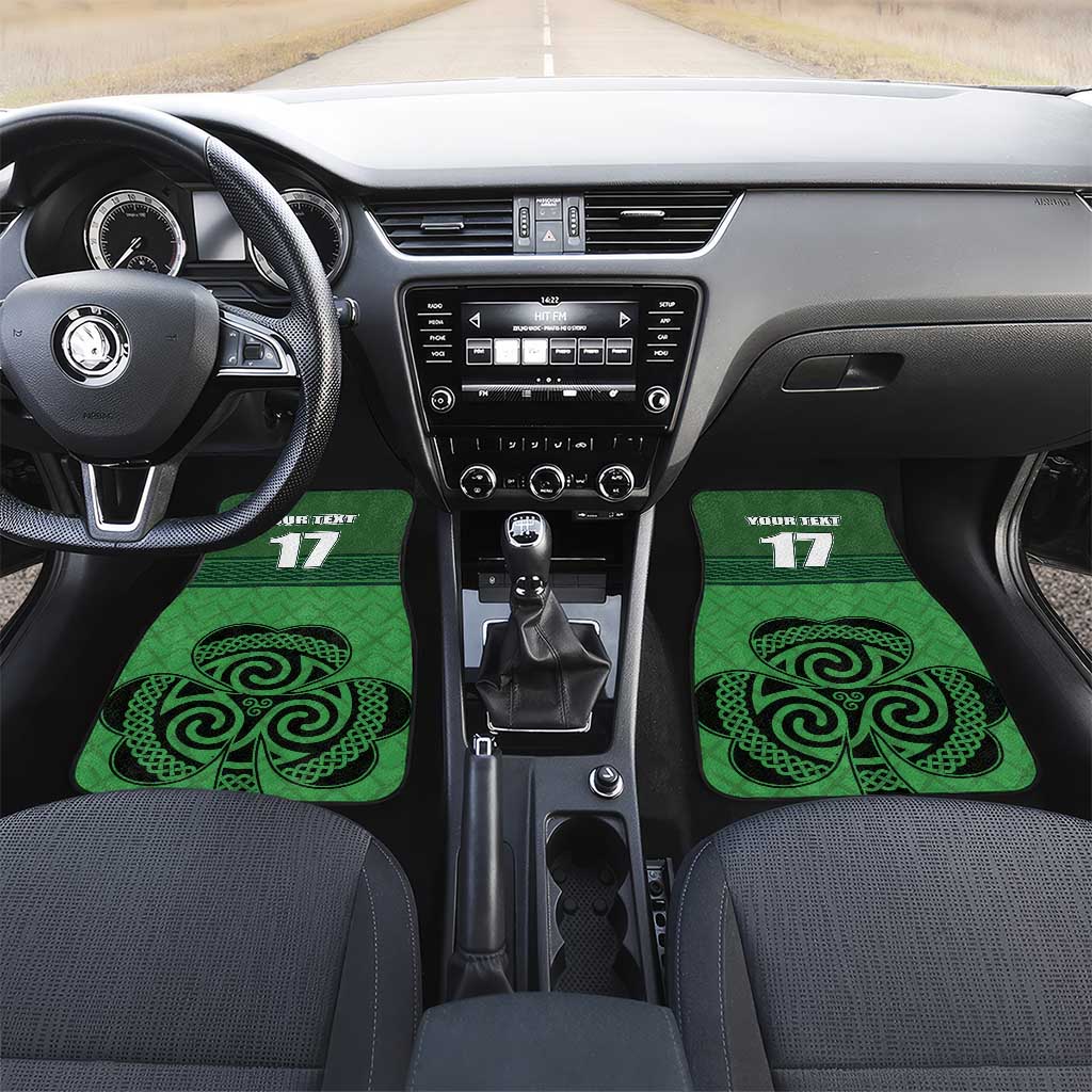 Custom Ireland Football Car Mats Celtic Knot with Shamrock