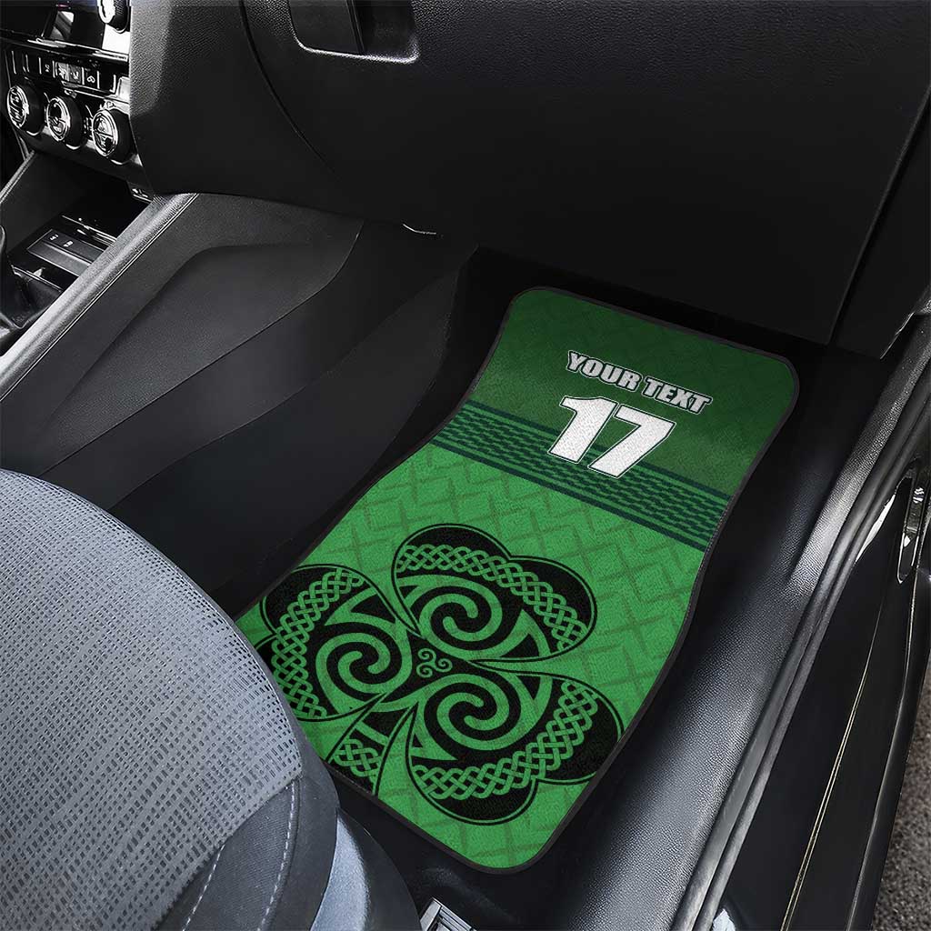 Custom Ireland Football Car Mats Celtic Knot with Shamrock