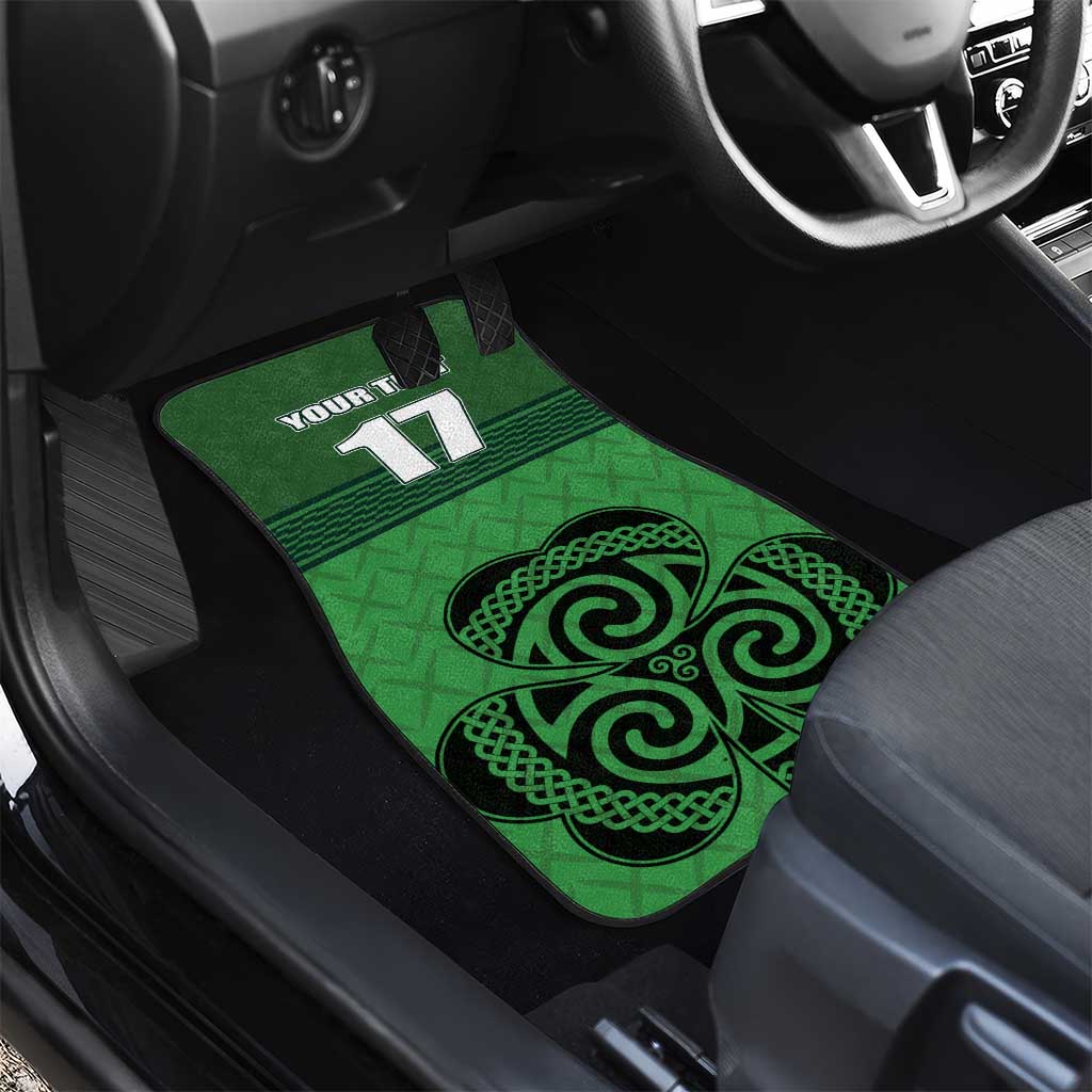 Custom Ireland Football Car Mats Celtic Knot with Shamrock