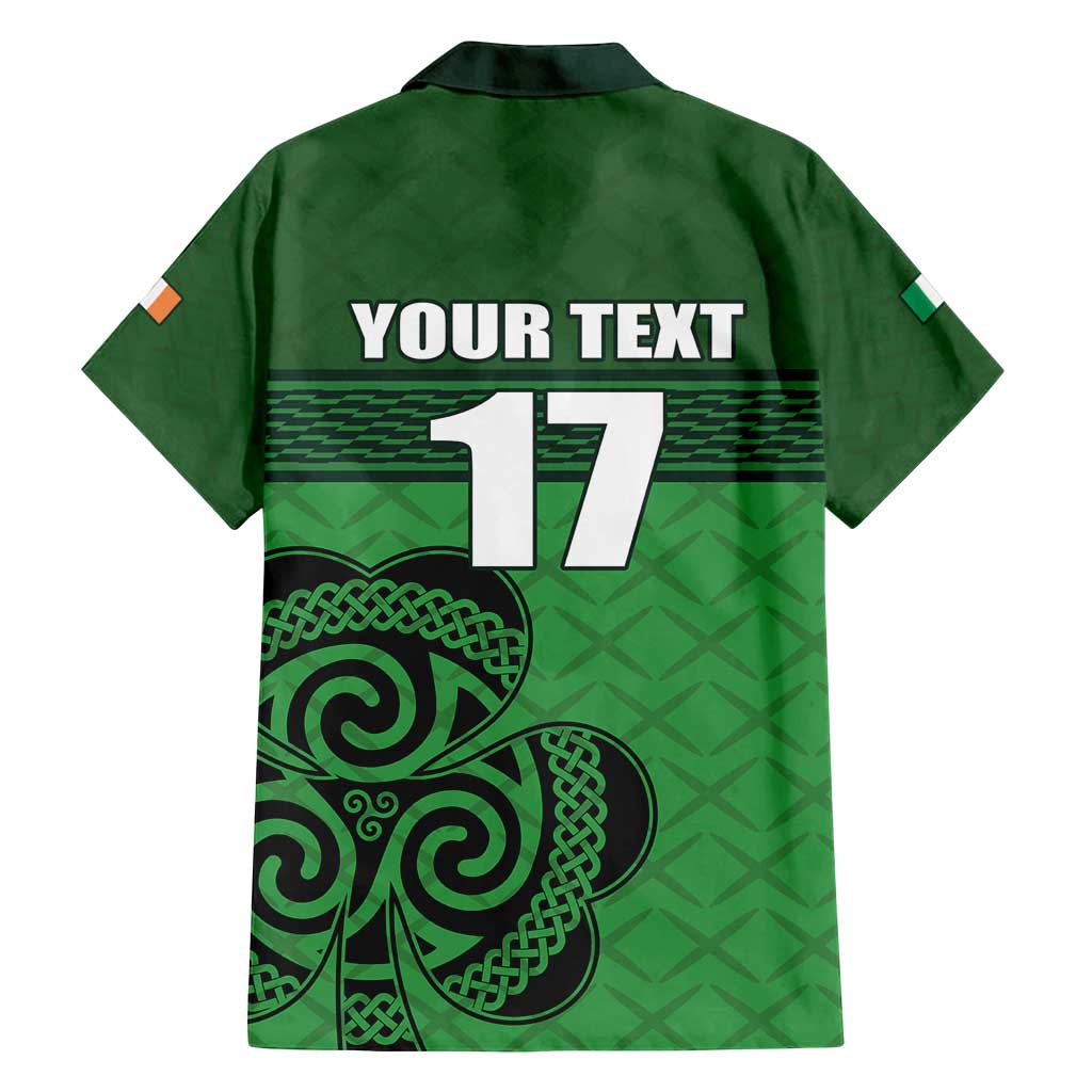 Custom Ireland Football Family Matching Puletasi and Hawaiian Shirt Celtic Knot with Shamrock