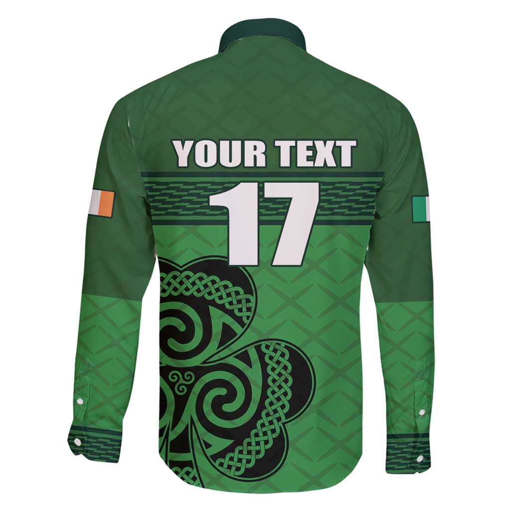 Custom Ireland Football Family Matching Puletasi and Hawaiian Shirt Celtic Knot with Shamrock