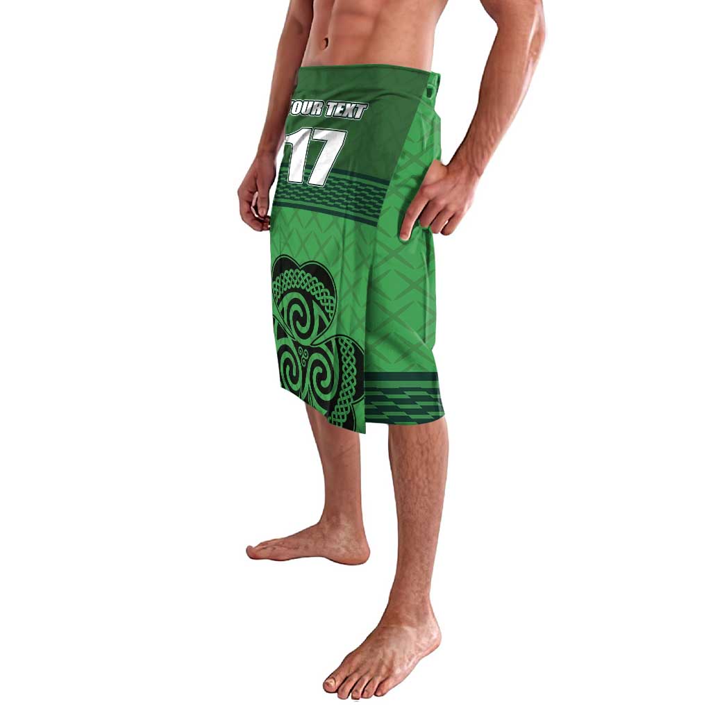 Custom Ireland Football Lavalava Celtic Knot with Shamrock