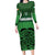 Custom Ireland Football Long Sleeve Bodycon Dress Celtic Knot with Shamrock