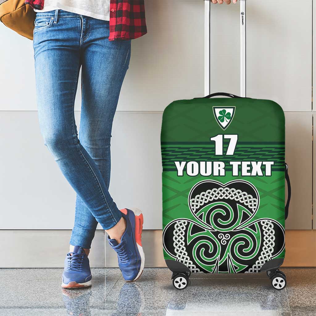 Custom Ireland Football Luggage Cover Celtic Knot with Shamrock