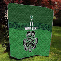 Custom Ireland Football Quilt Celtic Knot with Shamrock