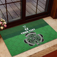 Custom Ireland Football Rubber Doormat Celtic Knot with Shamrock
