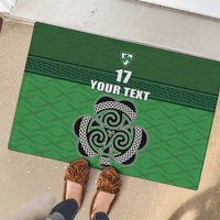 Custom Ireland Football Rubber Doormat Celtic Knot with Shamrock