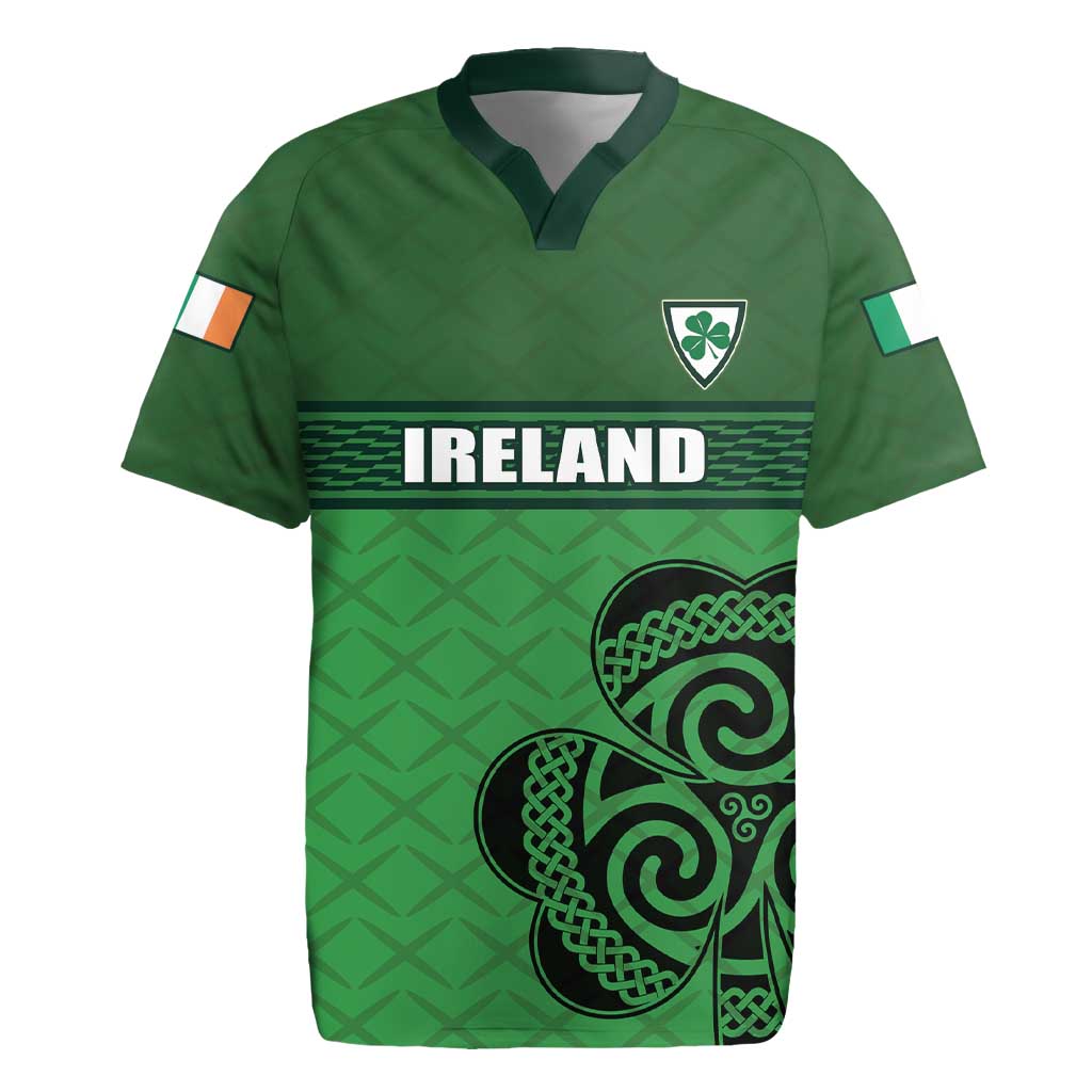 Custom Ireland Football Rugby Jersey Celtic Knot with Shamrock