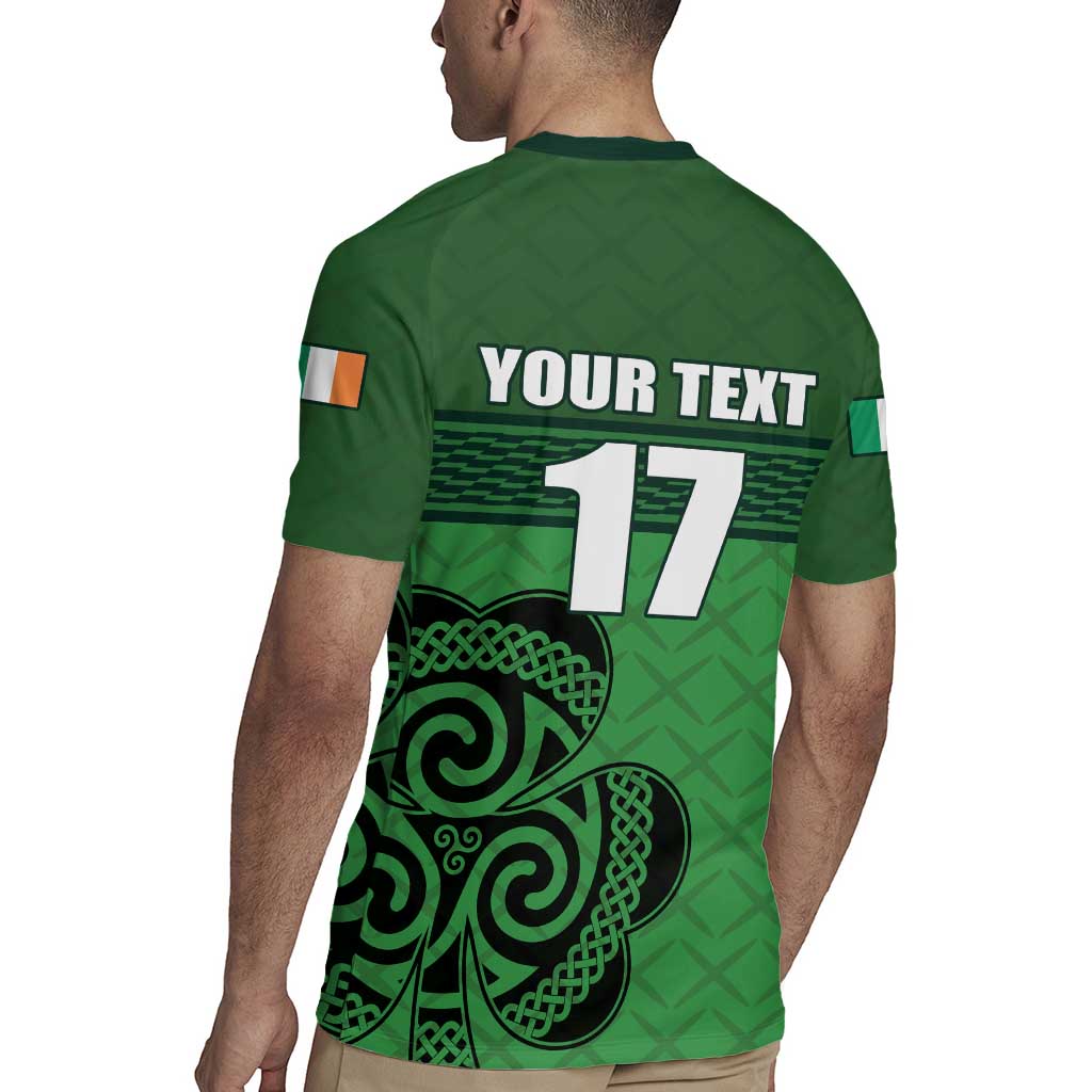 Custom Ireland Football Rugby Jersey Celtic Knot with Shamrock