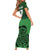 Custom Ireland Football Short Sleeve Bodycon Dress Celtic Knot with Shamrock