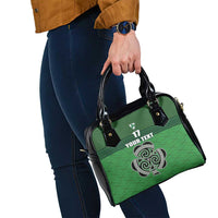 Custom Ireland Football Shoulder Handbag Celtic Knot with Shamrock