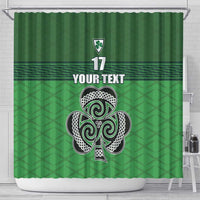 Custom Ireland Football Shower Curtain Celtic Knot with Shamrock