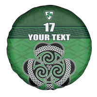 Custom Ireland Football Spare Tire Cover Celtic Knot with Shamrock
