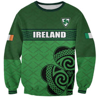 Custom Ireland Football Sweatshirt Celtic Knot with Shamrock