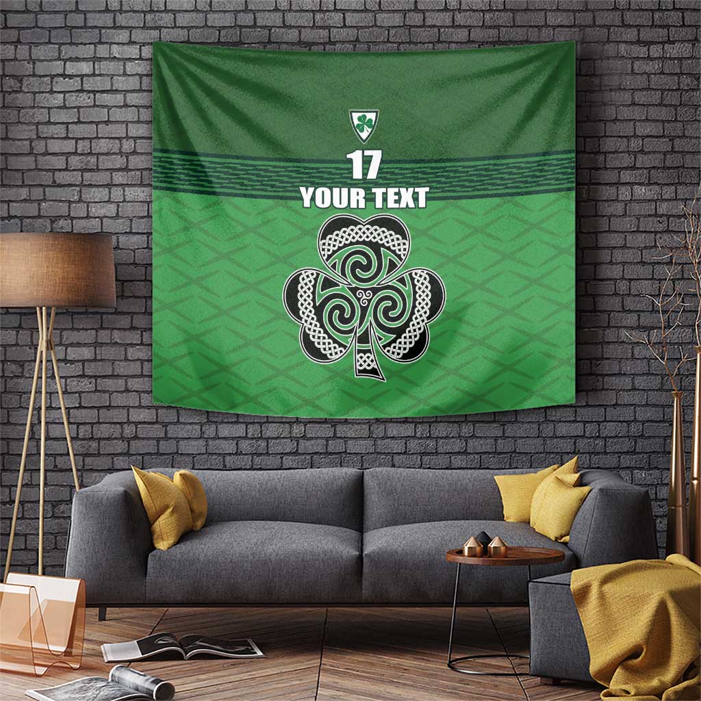 Custom Ireland Football Tapestry Celtic Knot with Shamrock