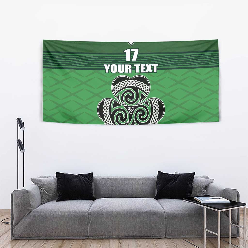 Custom Ireland Football Tapestry Celtic Knot with Shamrock