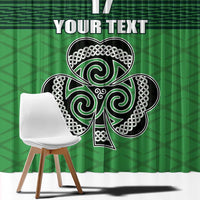 Custom Ireland Football Window Curtain Celtic Knot with Shamrock