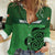 Custom Ireland Football Women Casual Shirt Celtic Knot with Shamrock