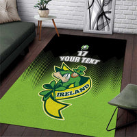 Custom Ireland Rugby Go Champions Area Rug Irish Shamrock