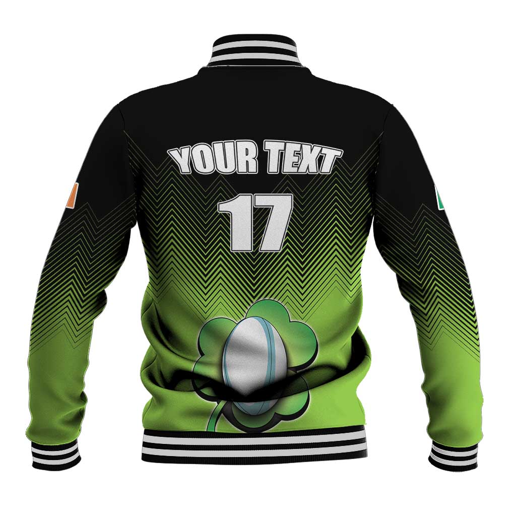 Custom Ireland Rugby Go Champions Baseball Jacket Irish Shamrock