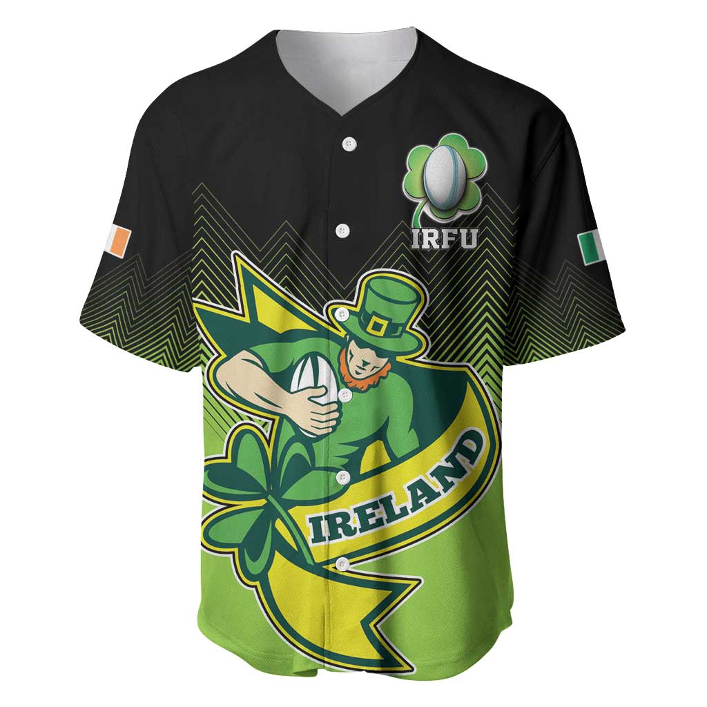 Custom Ireland Rugby Go Champions Baseball Jersey Irish Shamrock