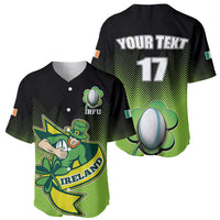 Custom Ireland Rugby Go Champions Baseball Jersey Irish Shamrock