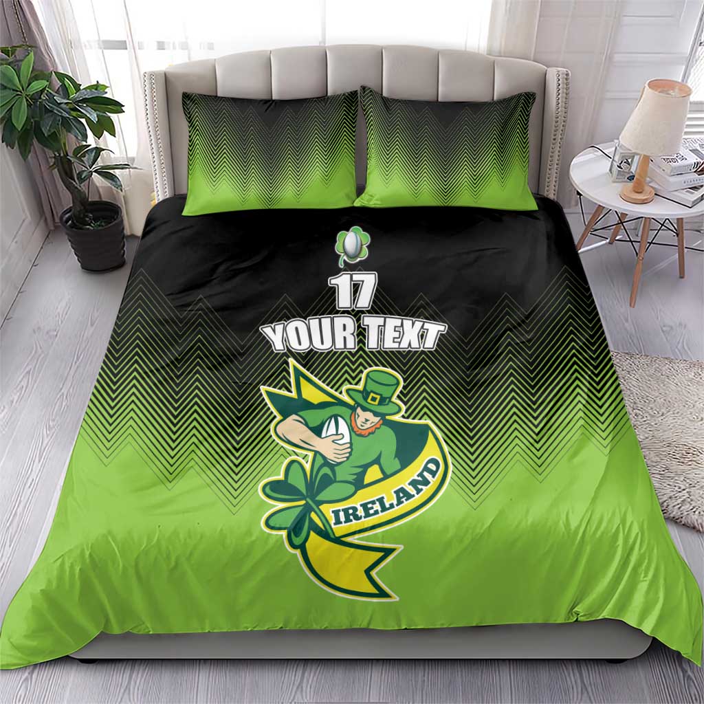 Custom Ireland Rugby Go Champions Bedding Set Irish Shamrock
