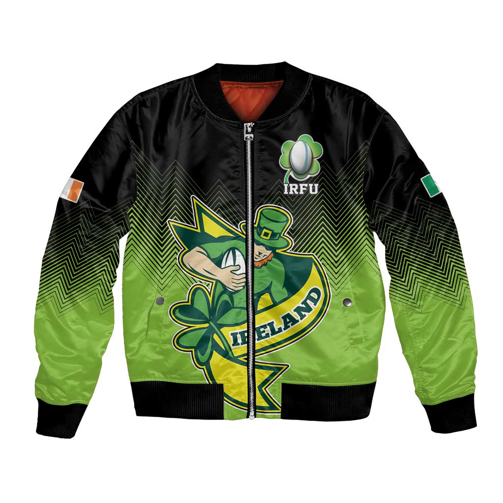 Custom Ireland Rugby Go Champions Bomber Jacket Irish Shamrock