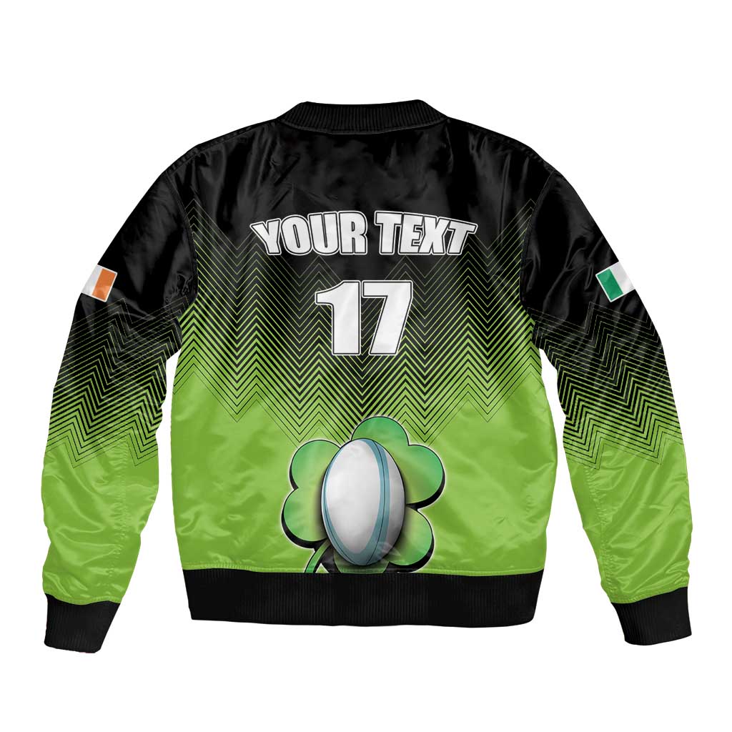 Custom Ireland Rugby Go Champions Bomber Jacket Irish Shamrock