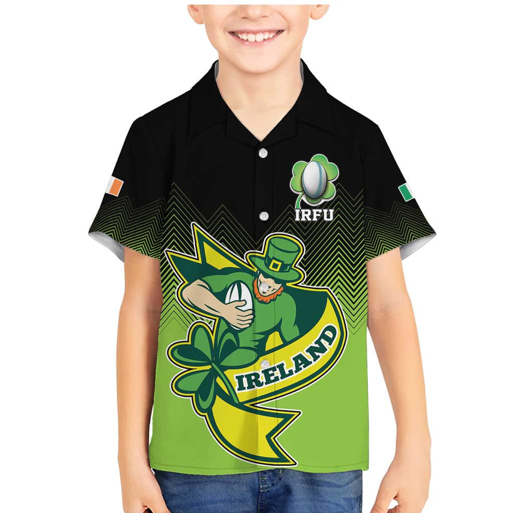 Custom Ireland Rugby Go Champions Family Matching Mermaid Dress and Hawaiian Shirt Irish Shamrock