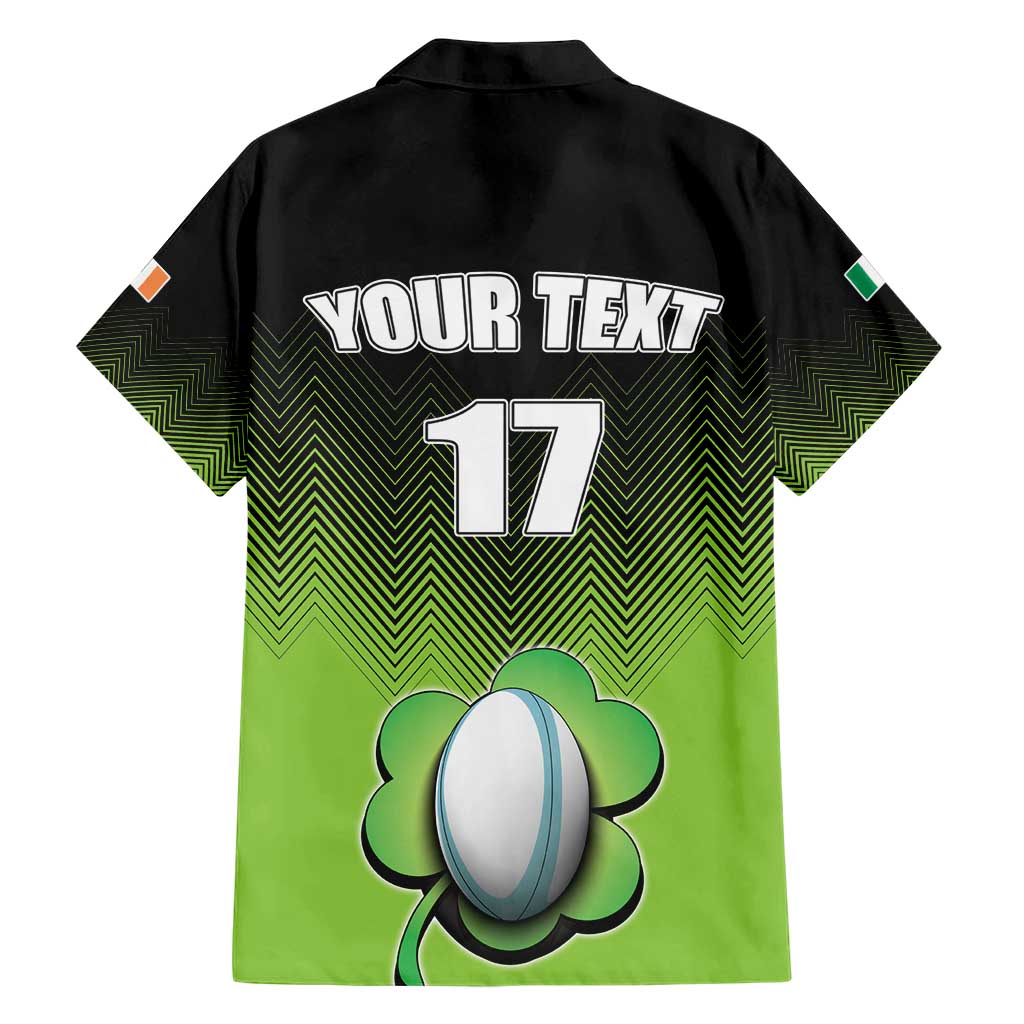 Custom Ireland Rugby Go Champions Family Matching Short Sleeve Bodycon Dress and Hawaiian Shirt Irish Shamrock