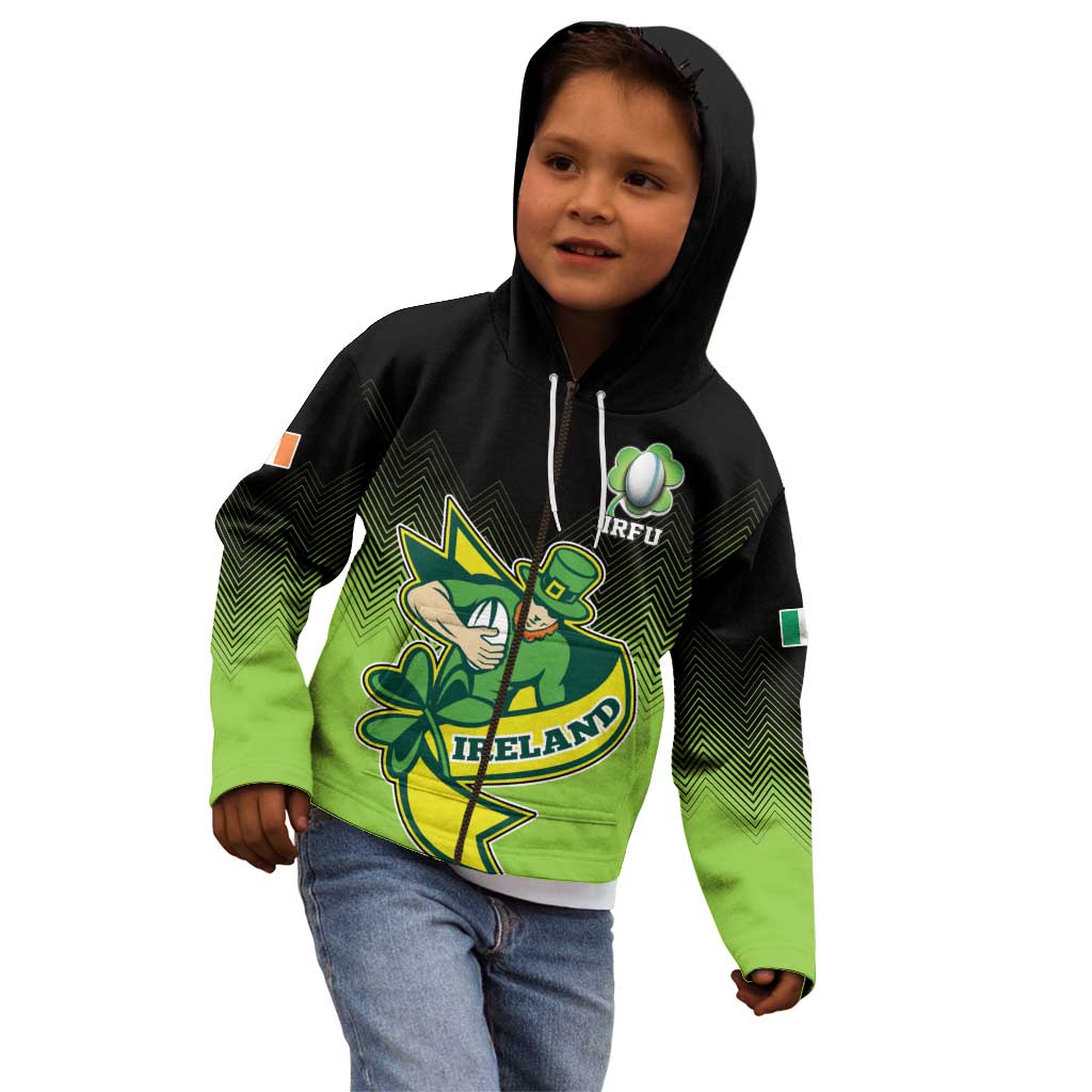 Custom Ireland Rugby Go Champions Kid Hoodie Irish Shamrock