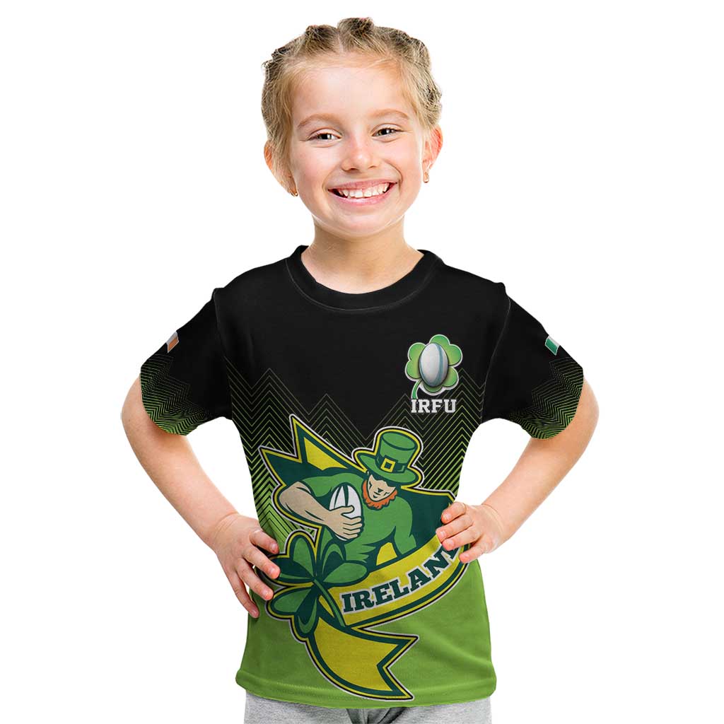 Custom Ireland Rugby Go Champions Kid T Shirt Irish Shamrock