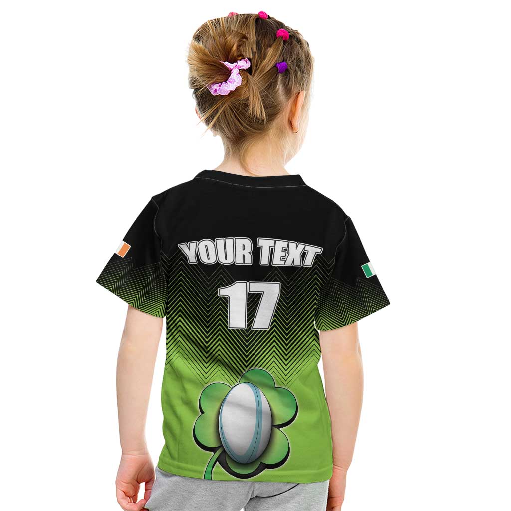 Custom Ireland Rugby Go Champions Kid T Shirt Irish Shamrock