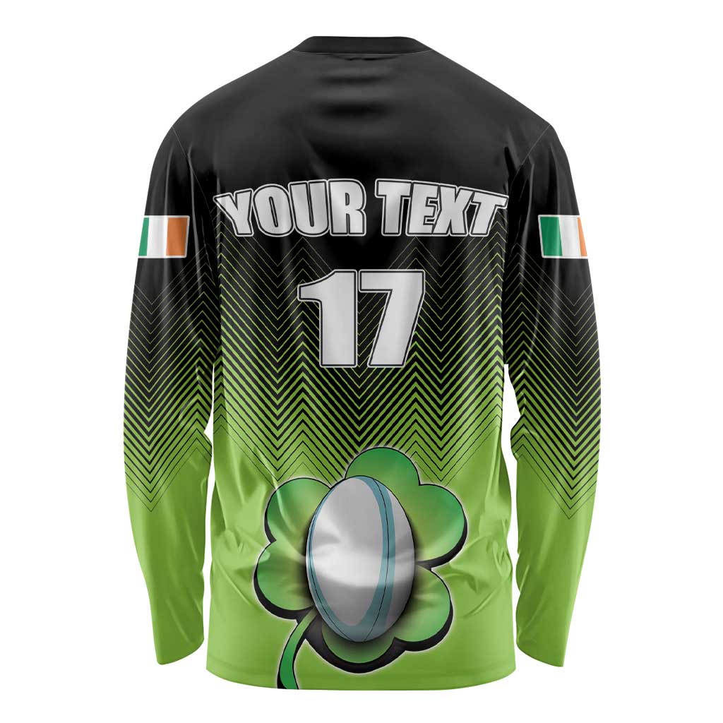 Custom Ireland Rugby Go Champions Long Sleeve Shirt Irish Shamrock