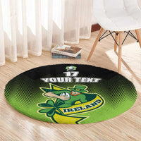 Custom Ireland Rugby Go Champions Round Carpet Irish Shamrock