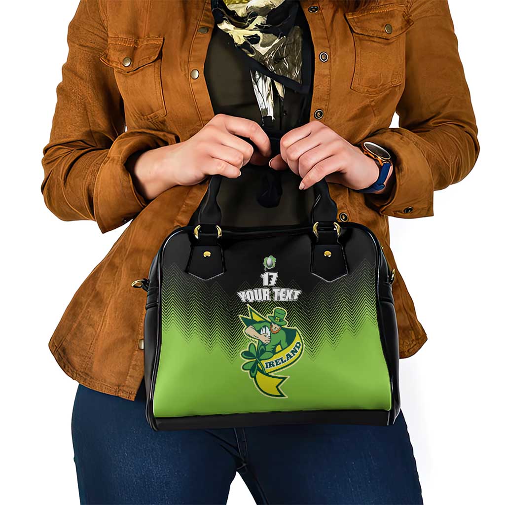 Custom Ireland Rugby Go Champions Shoulder Handbag Irish Shamrock