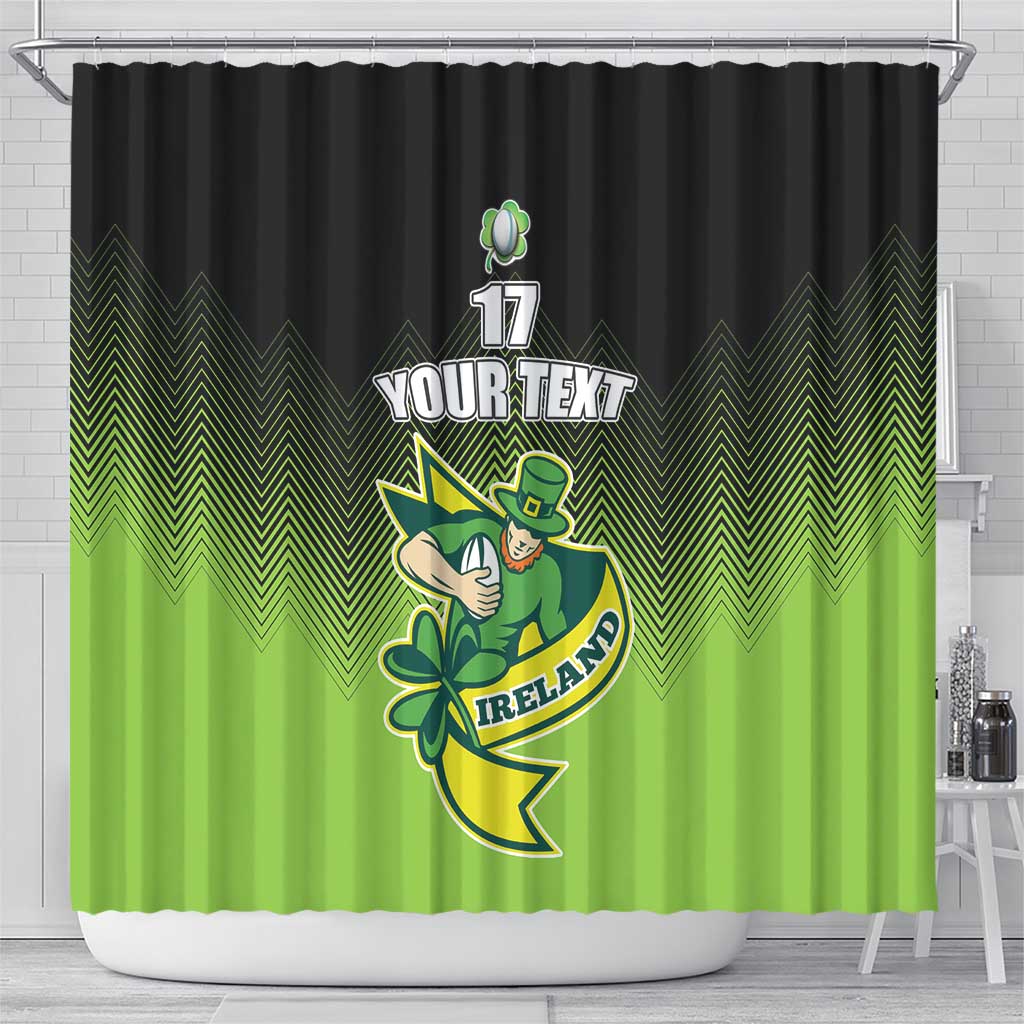 Custom Ireland Rugby Go Champions Shower Curtain Irish Shamrock